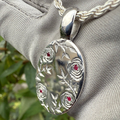 Pendentif Rose Sauvage
