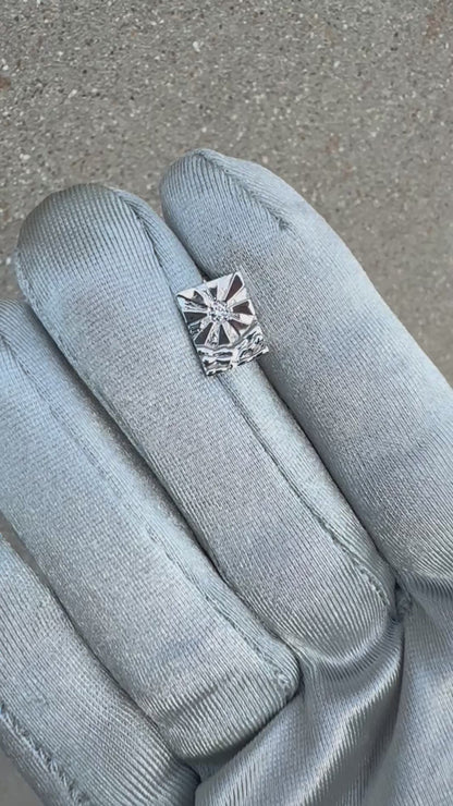 Boucle d’oreille Soleil saphir